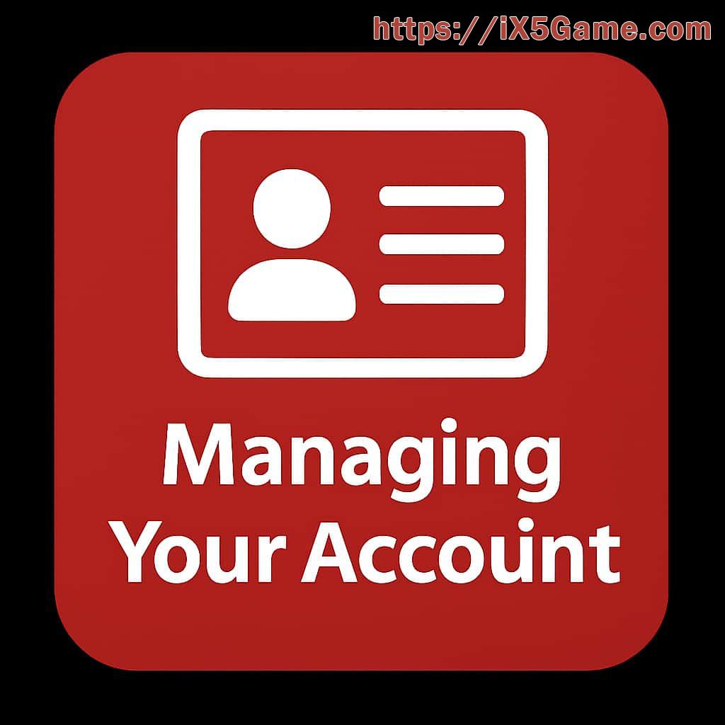 IX5 player reviewing account contact details