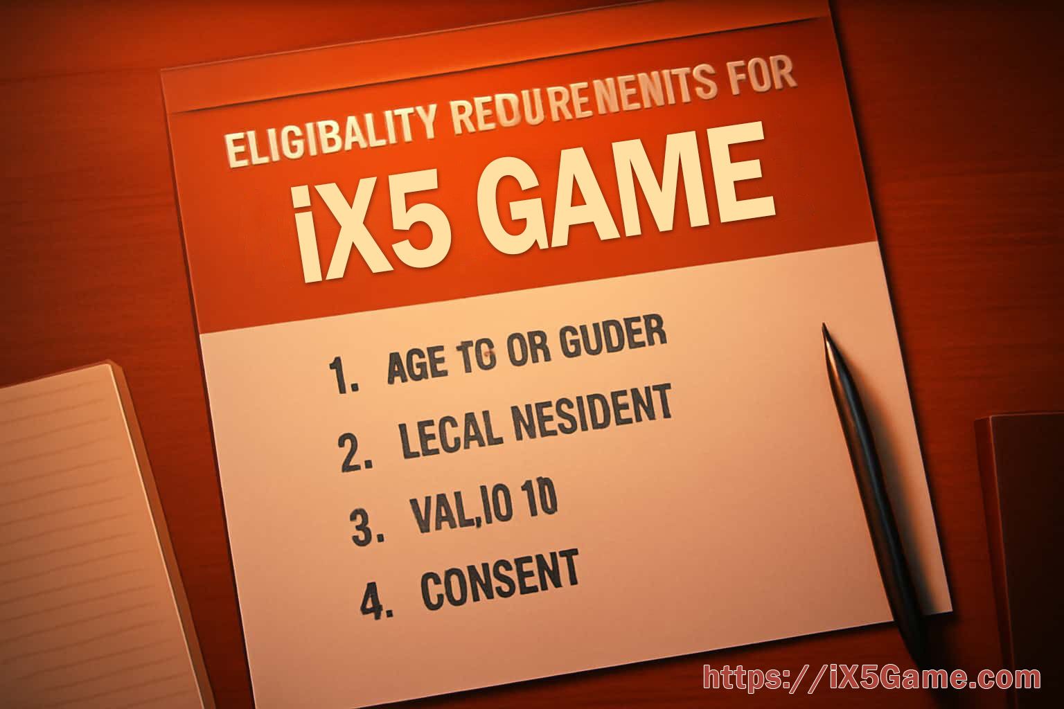 IX5 esports eligibility checklist for competitors