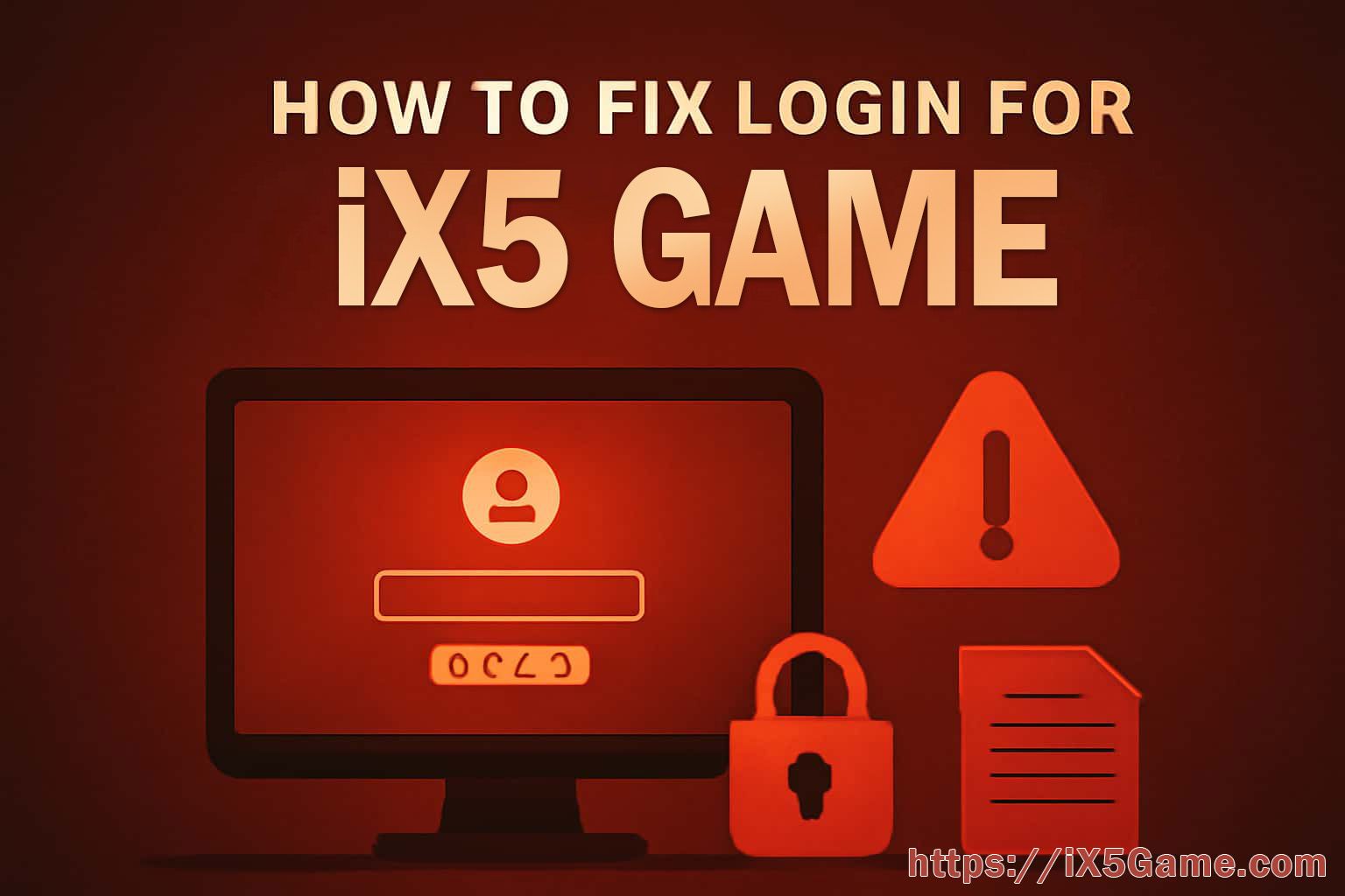 IX5 sign-in troubleshooting screen for esports competitors
